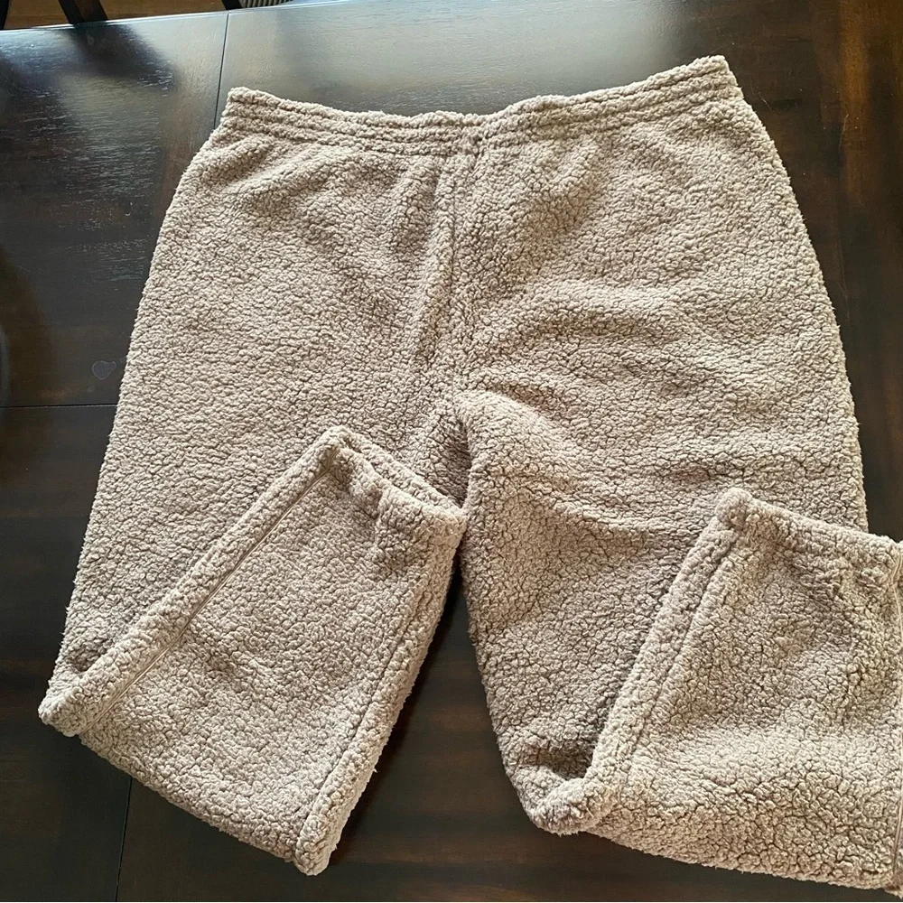 NWT SKIMS Teddy Pants Sherpa Jogger Desert 3X